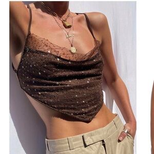 NWT Dyspnea sequin top